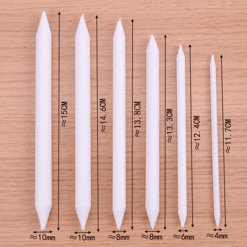 Sketch Drawing Tools 3/6Pcs Double Head Durable Blending Stumps Art Sketch White Drawing Tools Smudge Paper Pencil School Stationery Supplies