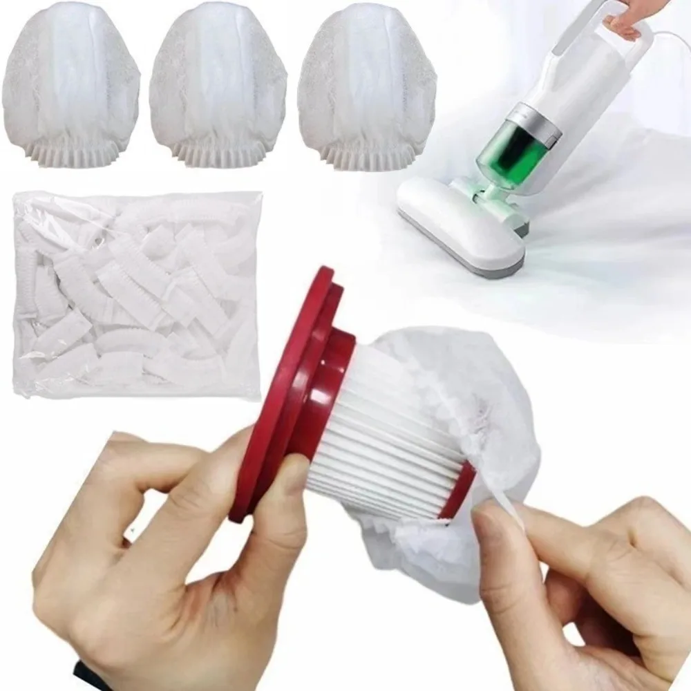 Non-wovens Vacuum Cleaner Filter Mesh Durable Dust-proof Dust Collection Filter Mesh Disposables Cover Accessories 100PCS