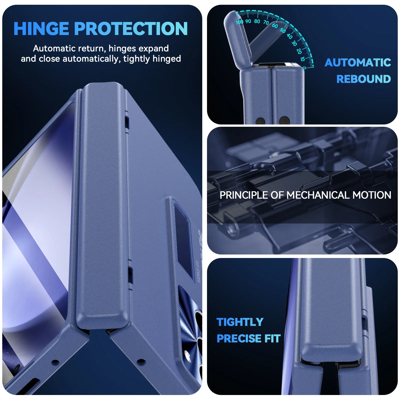 Coque de protection intégrale HD de luxe avec charnière mate et support antichoc pour Samsung Galaxy Z Fold 5 5G_voghion.com