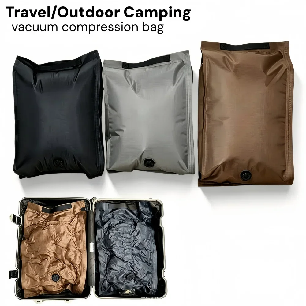 Space-Saving Travel Compression and Storage Bags - Airtight, Waterproof, Roll-Up Luggage Organizer