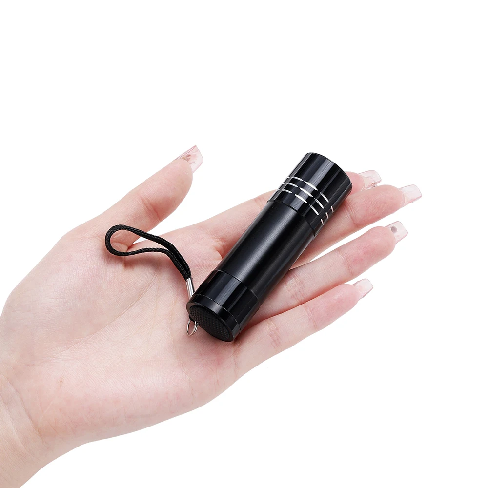9W 395NM Flashlight UV Resin Curing Lamp Light LED For DIY Epoxy UV Resin Cure Adhesive Glue Jewelry Fluorescent Detection Tool