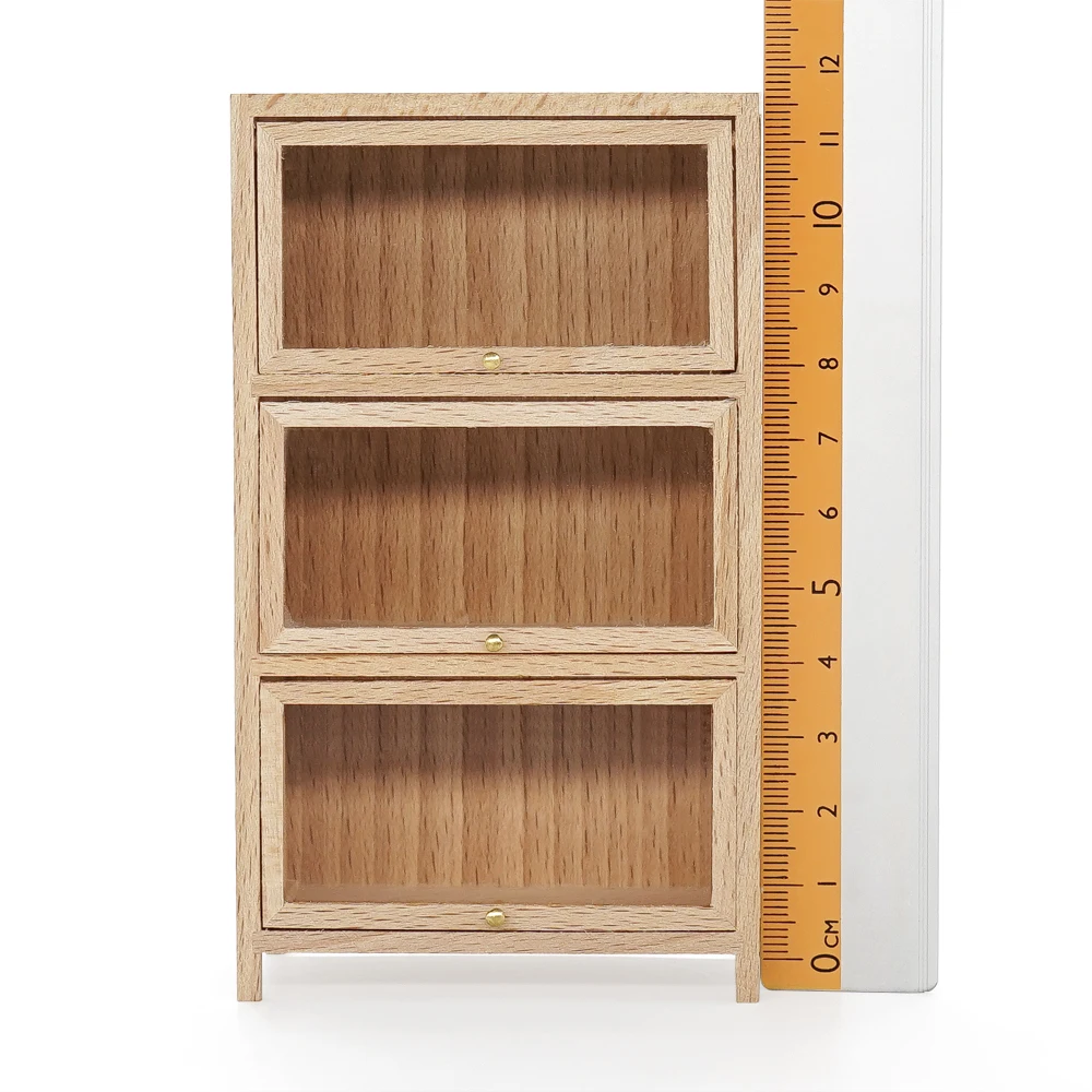 Odoria Miniatur-Schrank Für Puppenhaus 1:12 – Holz, 7,1x4x12,1 Cm, Dekoration Für Küche Oder Esszimmer