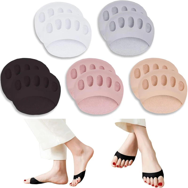 Honeycomb fabric metatarsal pad 2pcs invisible sock pad reusable soft foot pad prevent pain and discomfort