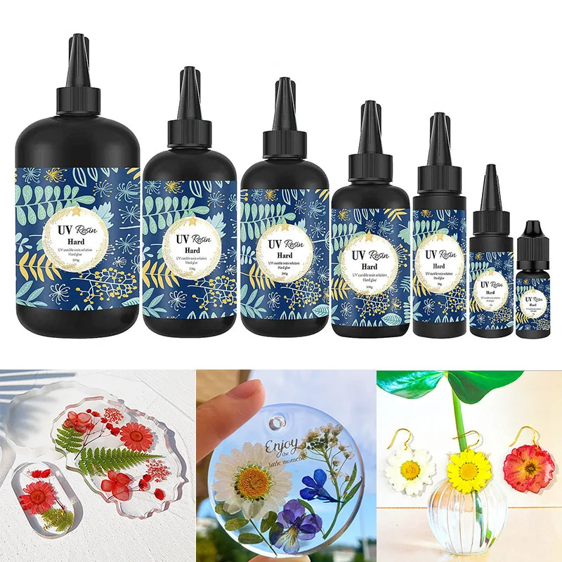 Résine UV YIEHO 500g - Résine Époxy Transparente Ultra-Dure Pour Création De Bijoux DIY