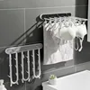 Balcony Foldable Underwear Sock Drying Rack 24 Clip Storage Panties Bra Hanging Bathroom Towel Organizer No Punch Space Saving 3