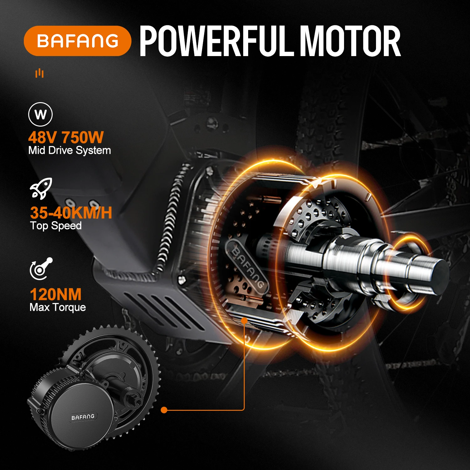 Accolmile-VTT électrique 48V, 250/750W, moteur central Bafang, eMTB, avec  batterie 13/17,5 Ah, vitesse maximale de 60 km/h