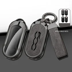Luxurious Zinc Alloy Leather Car Key Protective Cover (Gun gray)