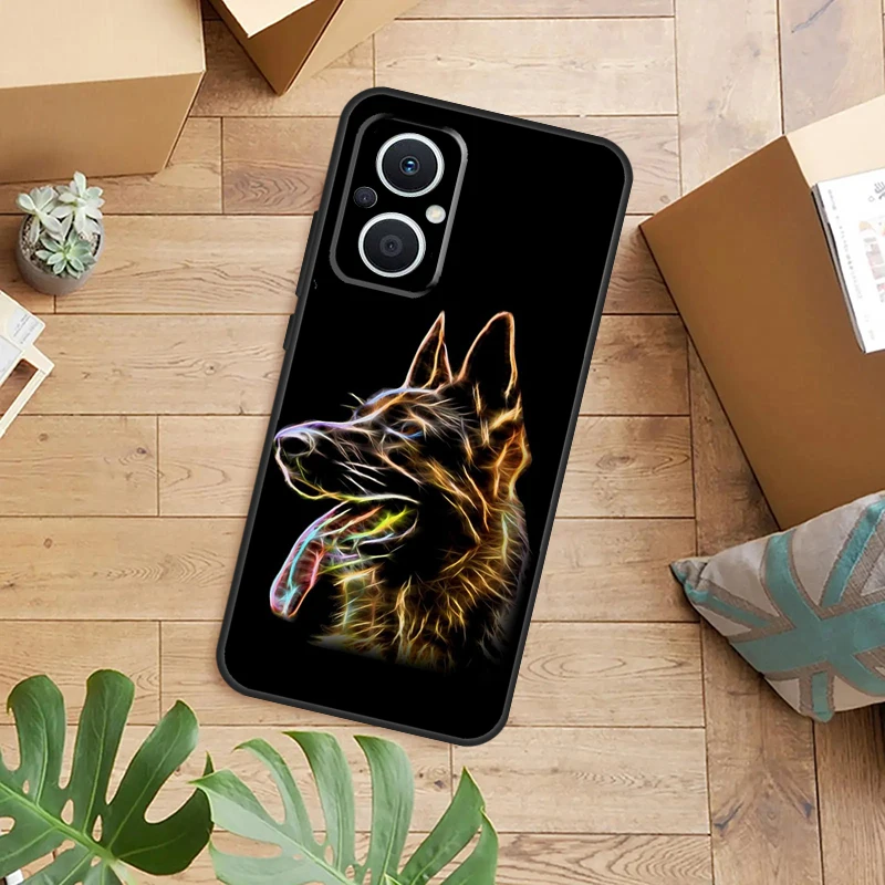 Cartoon German Shepherd Dog Design Phone Case