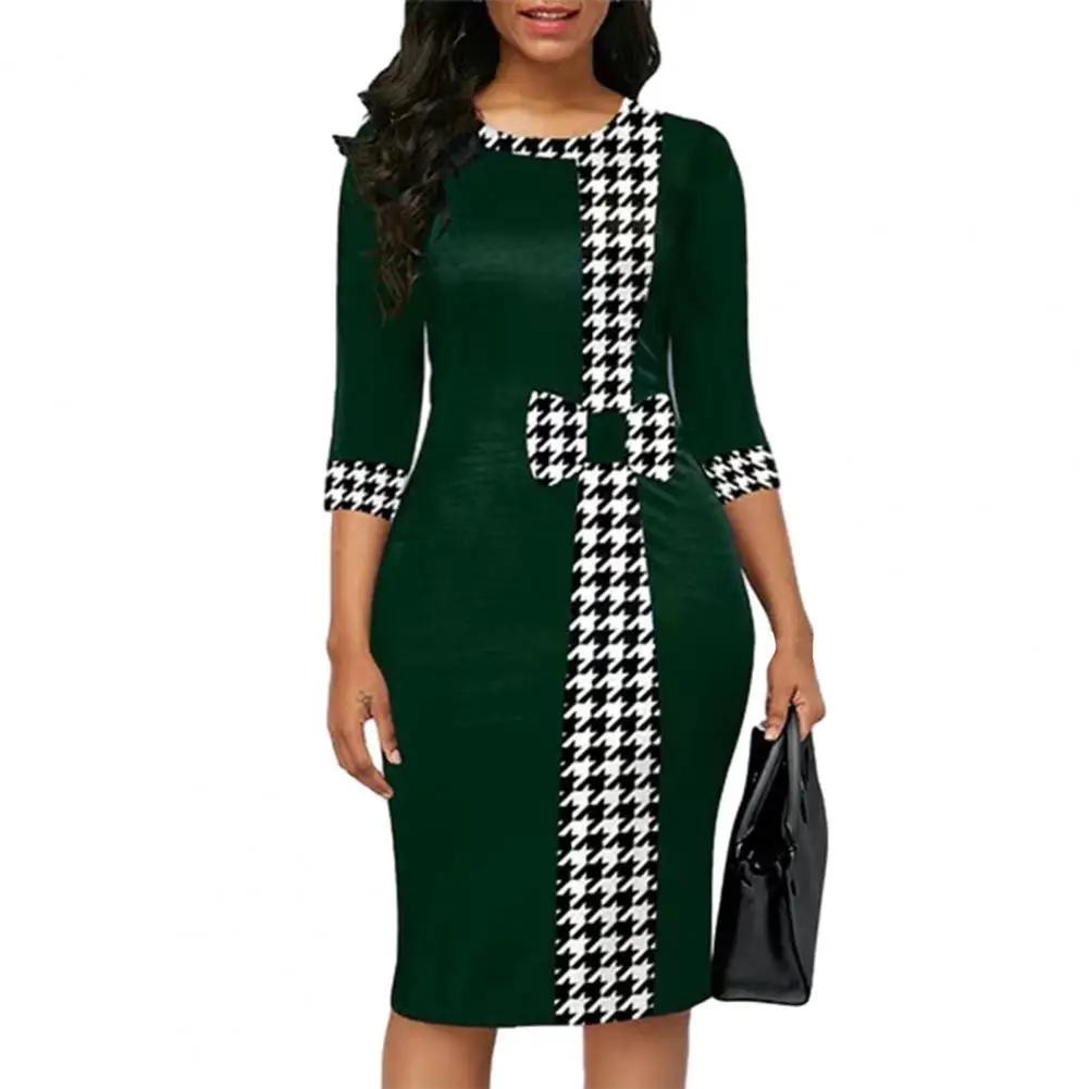 

Spring Summer Fall Dress Women Sheath Dress Chic Women's Sheath Dress Elegant Commute Style Flattering Slim Fit for Business