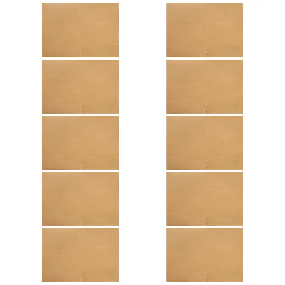 10Pcs 파일 폴더 크래프트 종이 A4 접이식 종이 폴더 단일 포켓 문서 정리함 휴대용 사무용품 크래프트 파일 폴더