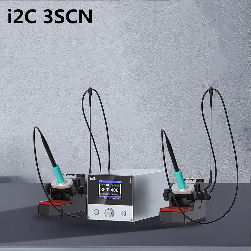 

i2C 3SCN Smart Dual-handle Soldering Station 120W With C210 C115 Handle Tips For LED Digital Display BGA SMD Rework Station