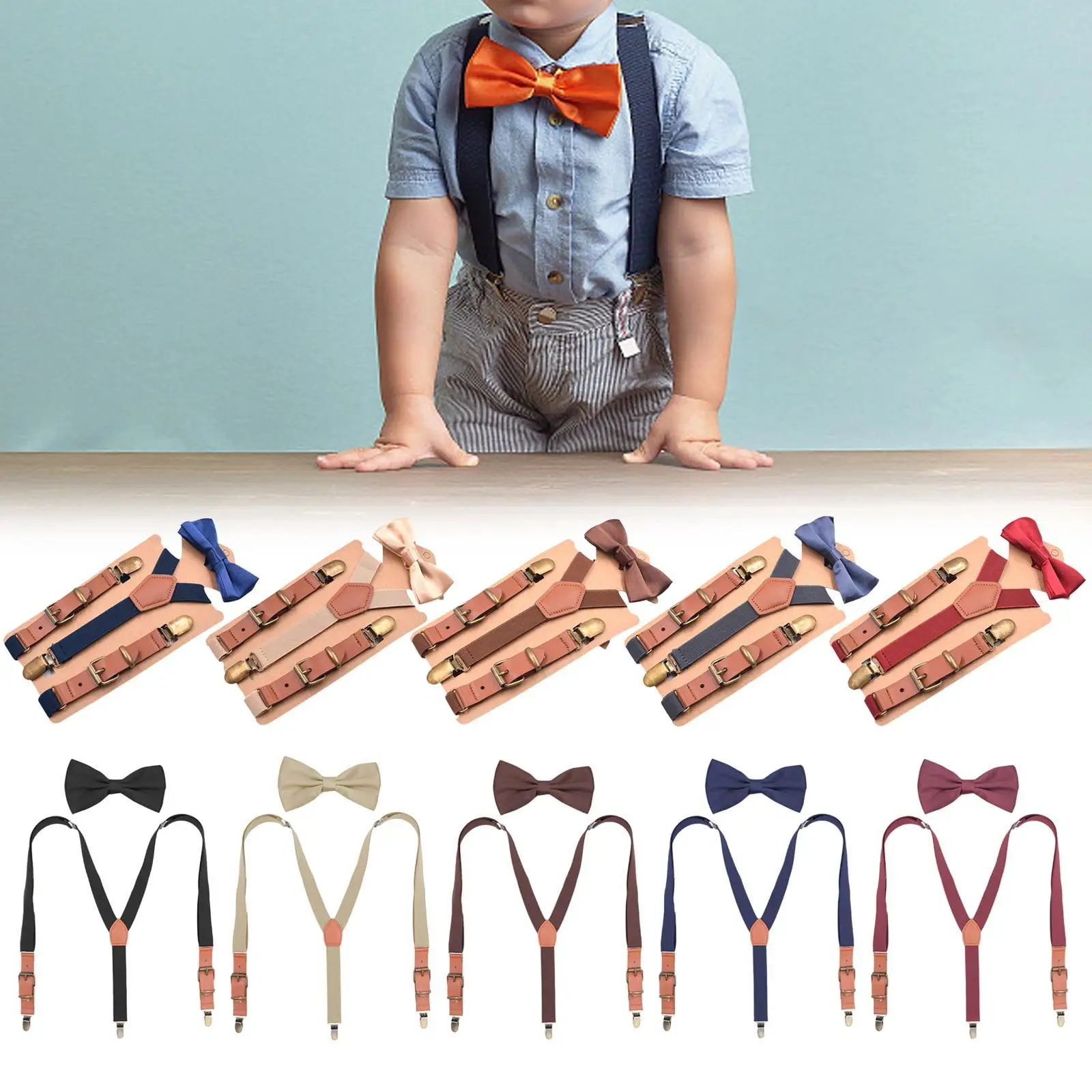 Kids Suspenders Trouser Pants Braces for Party Wedding Groomsmen Formal Costume