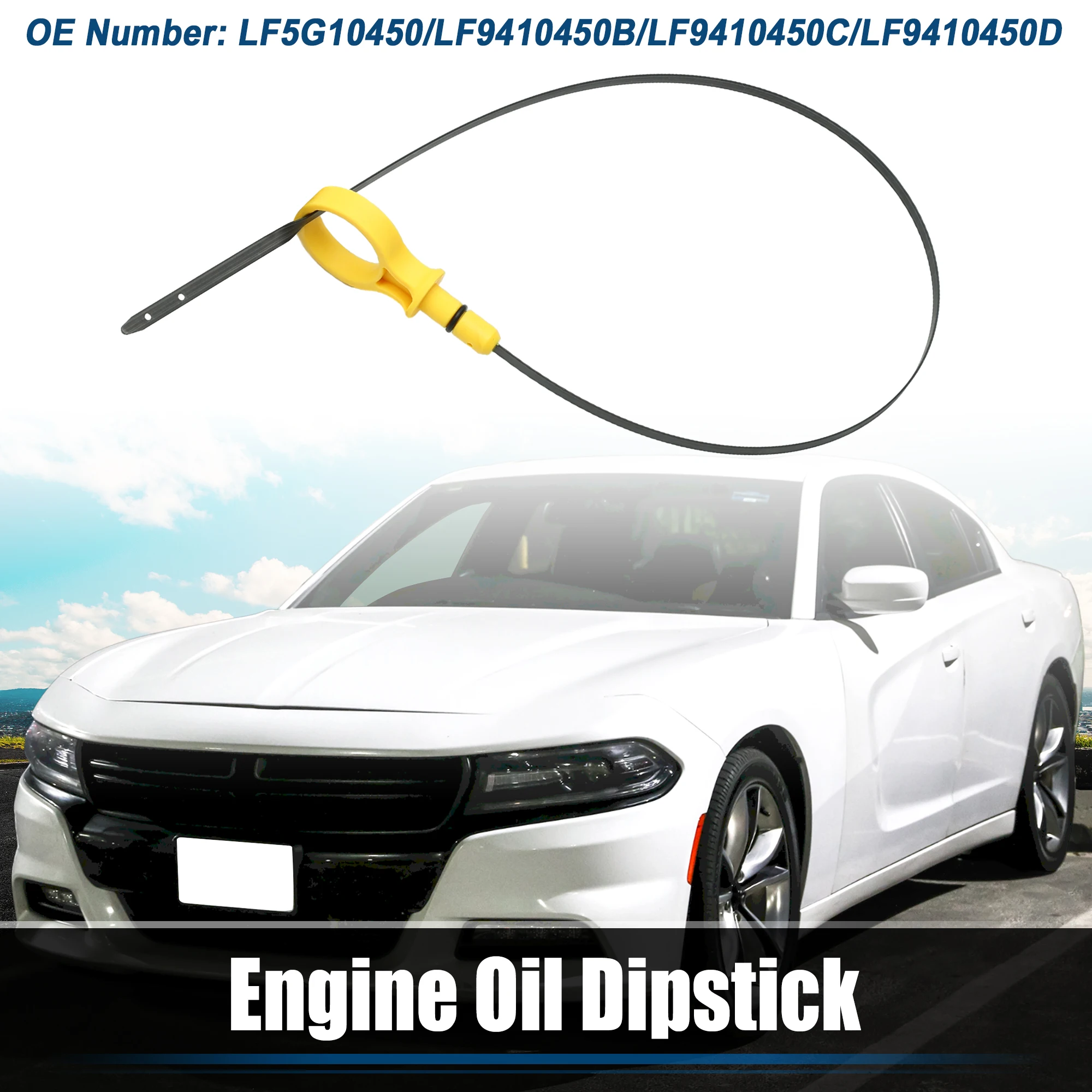 X Autohaux Car Engine Oil Dipstick Vehicle Engine Oil Fluid Level Dipstick No.LF5G10450 for Mazda 3 i 2.0L L4-Gas 2006-2011