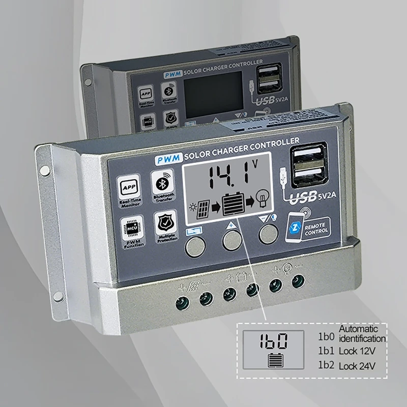 รูปสินค้า โซลาร์คอนโทรลเลอร์ ควบคุมการชาร์จพลังงานแสงอาทิตย์ด้วย Bluetooth