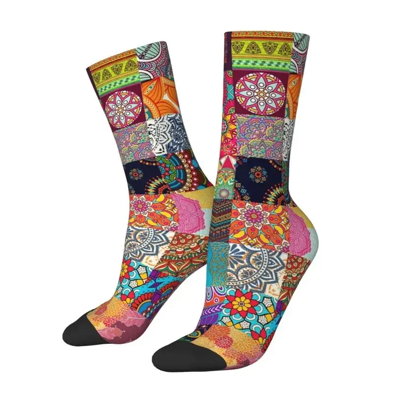 

Fashion African Patchwork Ethnic Print Happy Dress Socks 3D Printing Africa Ankara Pattern Novelty Crazy Socks for Men Women