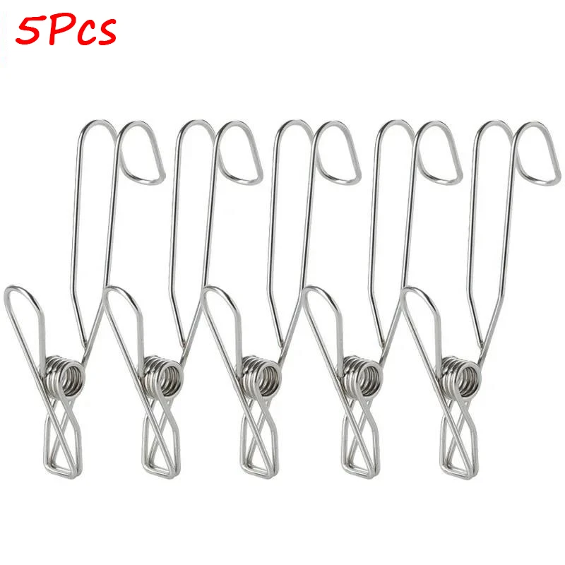 Clip Universali In Acciaio Inox 304 Con Gancio - Confezione Da 12, 9,5 Cm, Per Appendere In Cucina E Bagno
