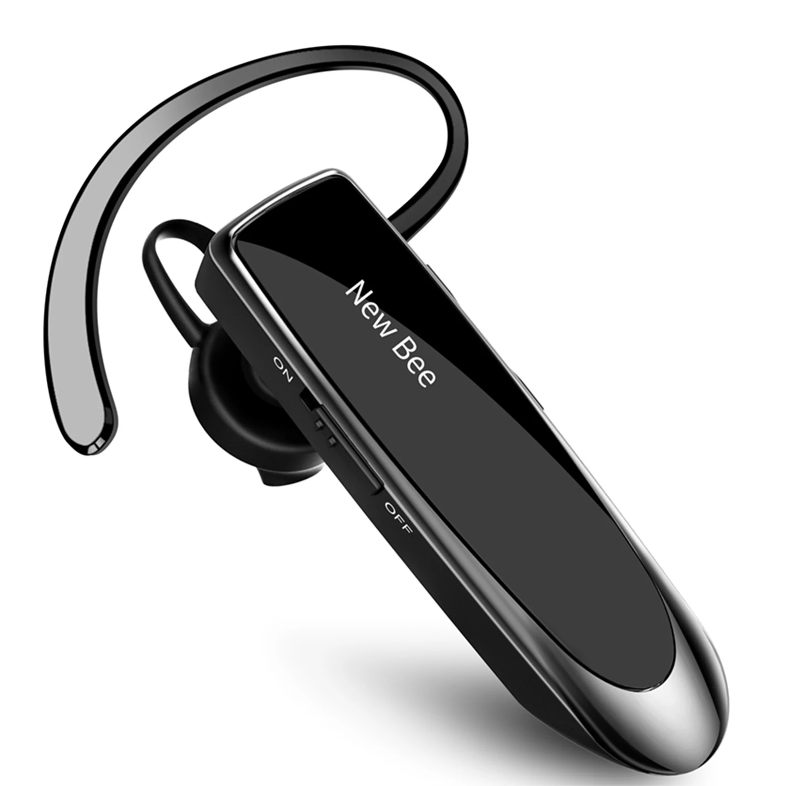 NEWBEE Single Wireless Bluetooth Headset Earphone Noise Cancelling Mic Sports Headphone Hands-Free Earbuds 24 Hrs Driving Office 2