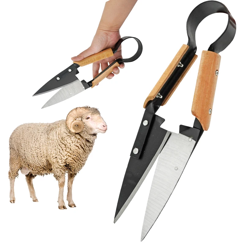 13 Inch Wooden Handle Sheep Goat Wool Shears Wool Scissors Gardening