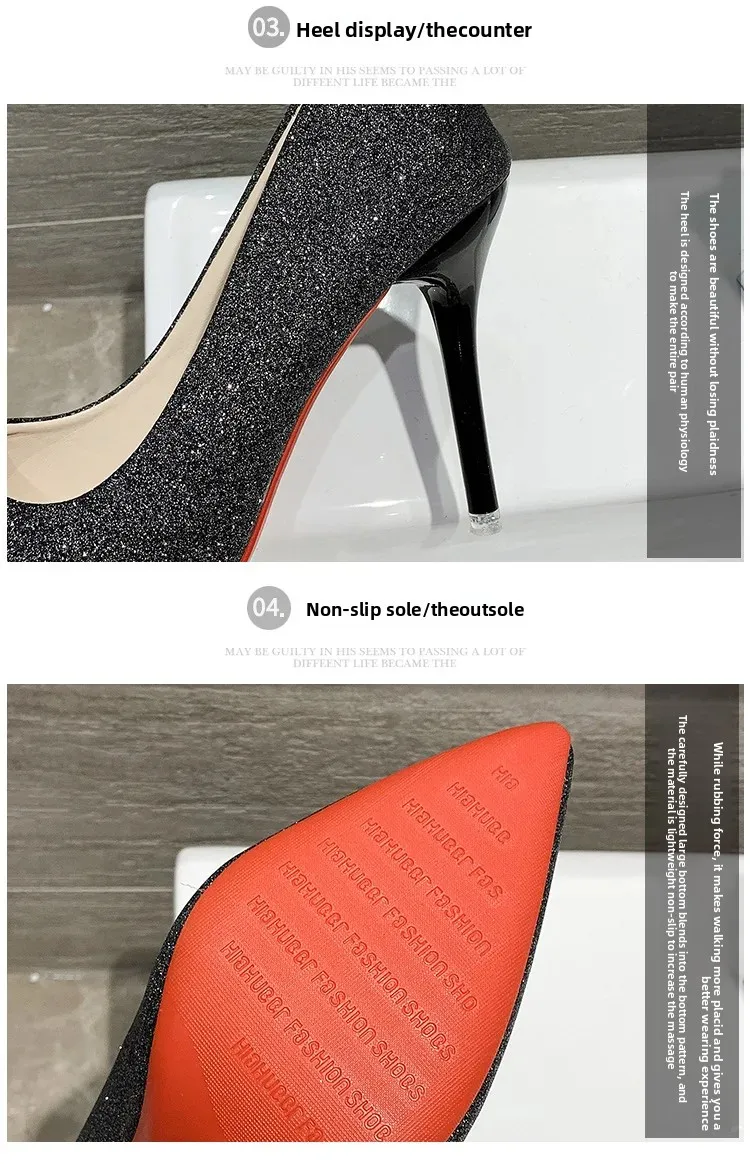 Chaussures à talons hauts en cuir artificiel pour femmes