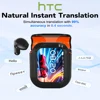 Translator HTC NE20 New Bluetooth 6.0 Wireless Headphones Translation Earphones IPX4 Waterproof Rating Long Battery Life
