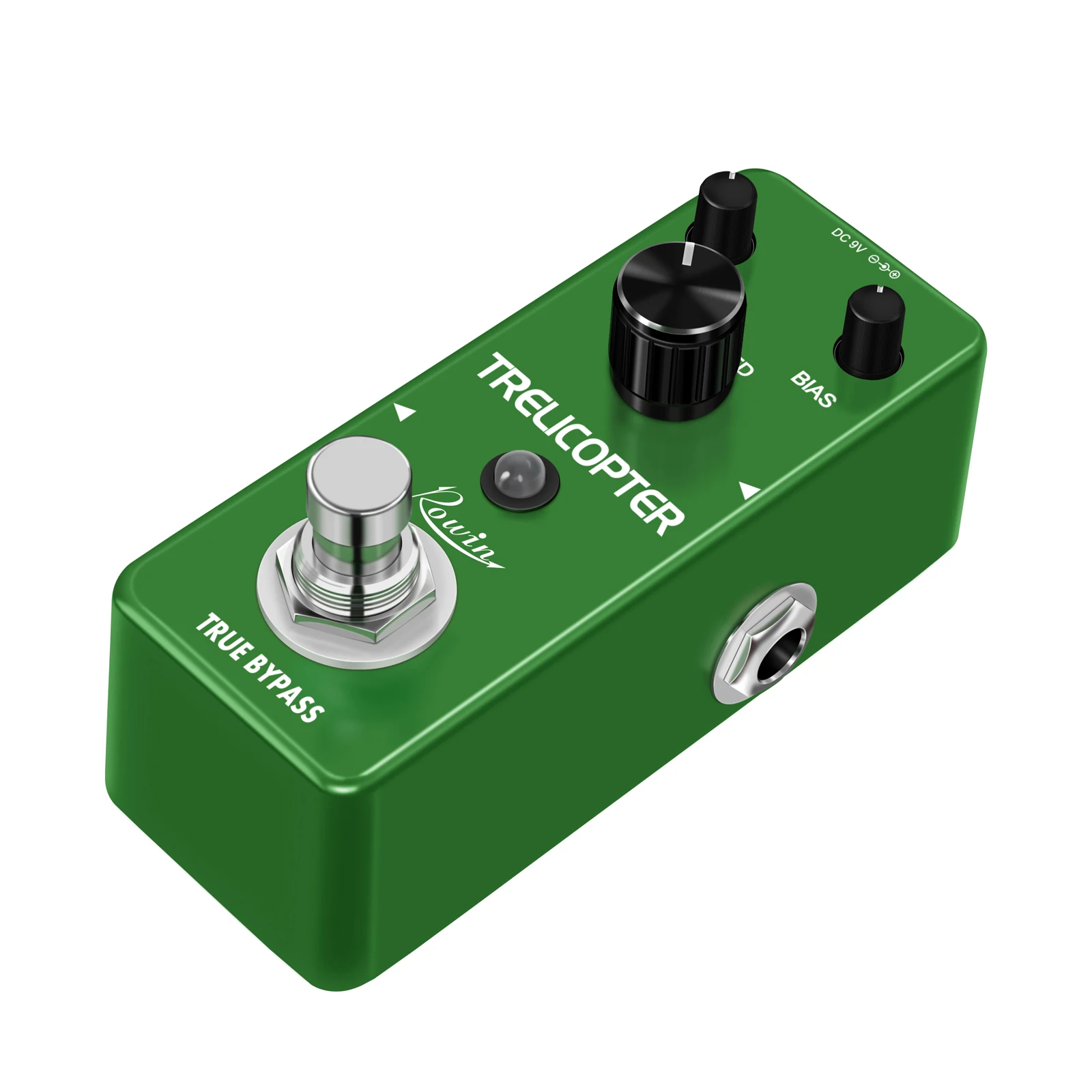Rowin LEF-327 Guitar Trelicopter Effect Pedal Classic Optical Tremolo BIAS Knob Ture Bypass Full Metal Case