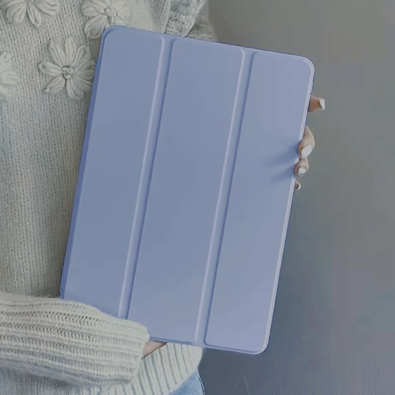 Premium TPU Soft Silicone Trifold Stand Tablet Case with Auto Sleep/Wake Function