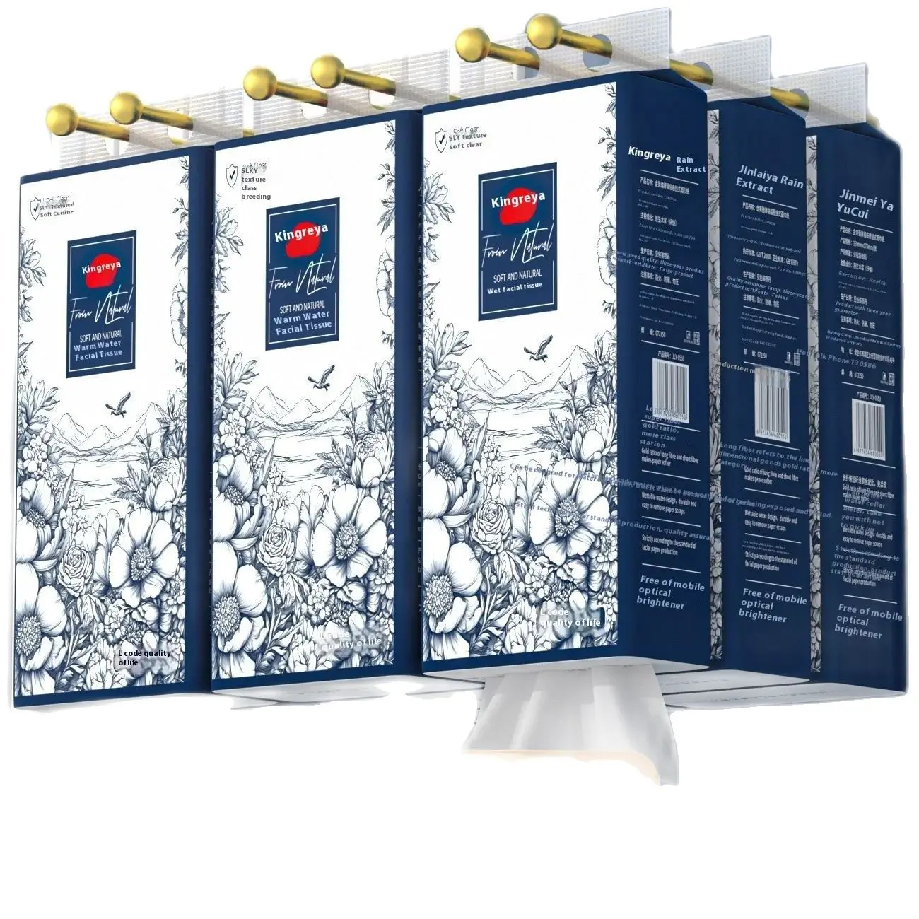 2200 Sheets of Hanging Family Packs of Large Packs Napkins Four Layers Thickened Wet and Dry Mother and Baby Face Towels