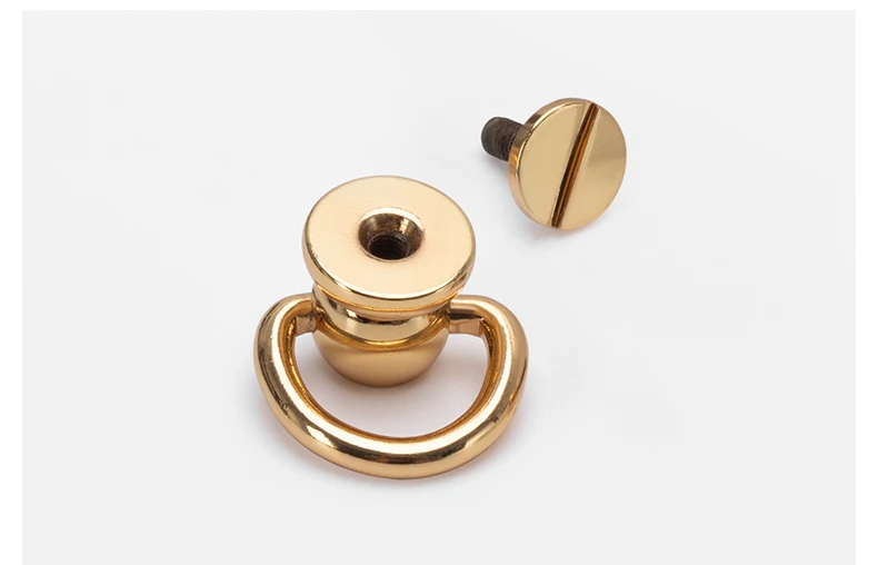 WUTA Round Head Swivel Rivet Leather Rivet with Pull Ring Leather Craft Screw Rivets Metal Handmade DIY Leather Crafts Accessory