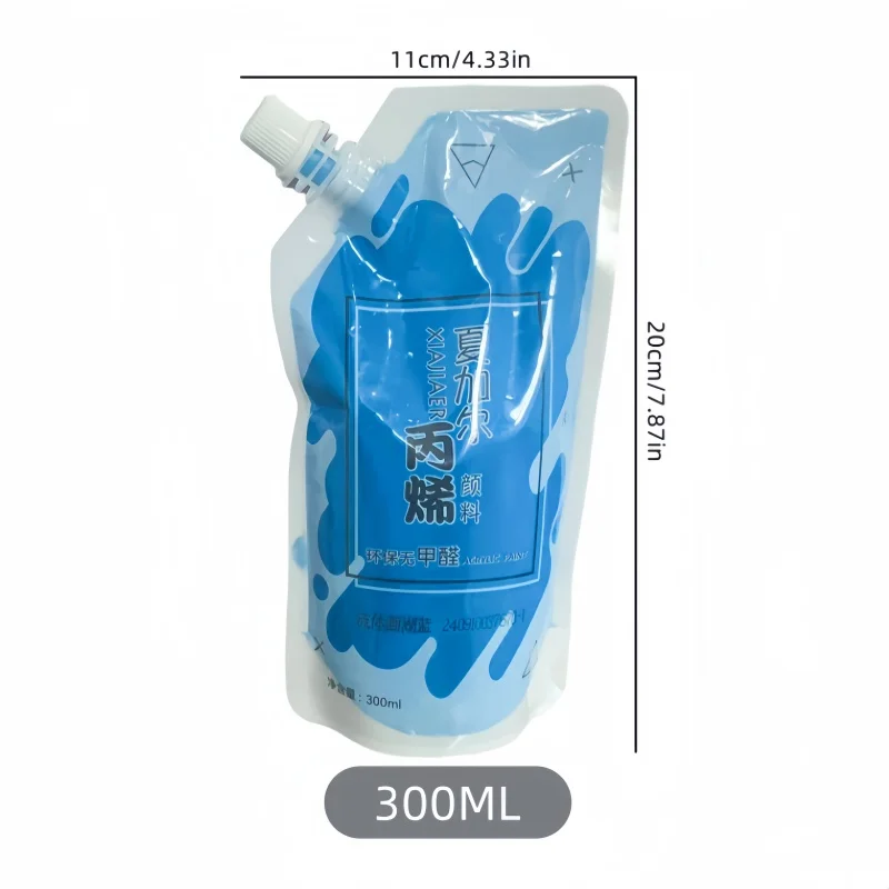 1pcs/300mlxiajiaer Multi-color bag fluid paint diy fluid Bear Creative fluid acrylic paint 2
