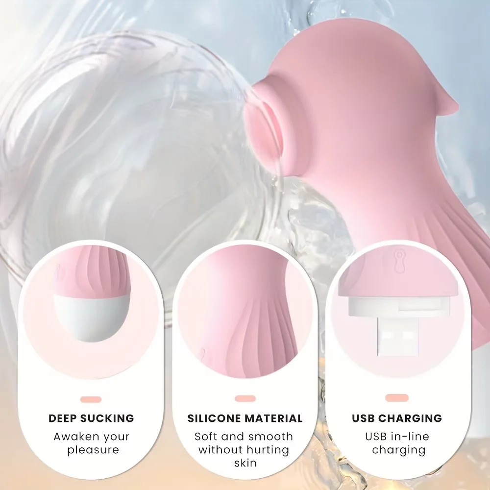1 pc Sucking Vibrator 10 Frequency Vagina/Breast Massager Sex Toys Female Sex Adult Toys USB Rechargeable