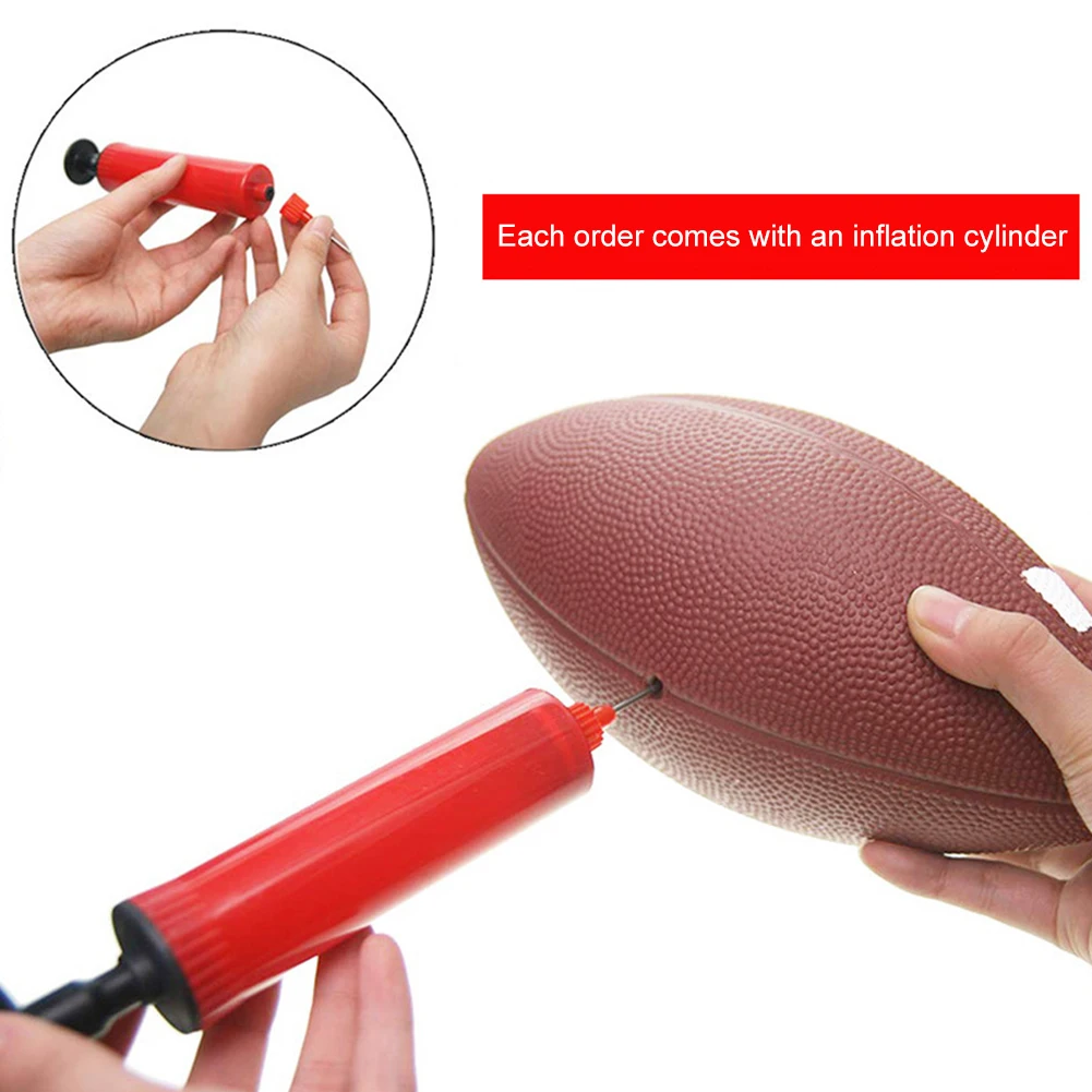 Teenagers Rugby Ball American Football Anti Slip Child  Footballs with Inflator Small Rugby Ball for Kids Students view 6
