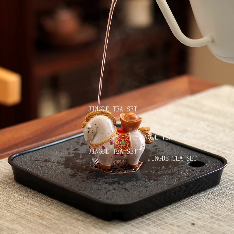 Yixing Pony Color Changing Tea Pet Resin Tea Playing Teaset Accessories Tea Table Decoration Ornaments Chinese Style Ornaments