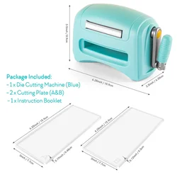 Compact Beige DIY Handcraft Die - Cut & Embossing Machine for Scrapbooking and Crafts (Blue Color)