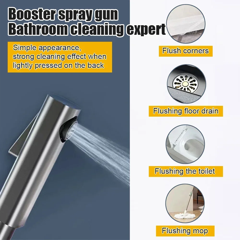 Telescopic Handheld Bidet Toilet Sprayer Stainless Steel Spray Household Bathroom Shower Head Bathroom Self-Cleaning Tools Bidet 4
