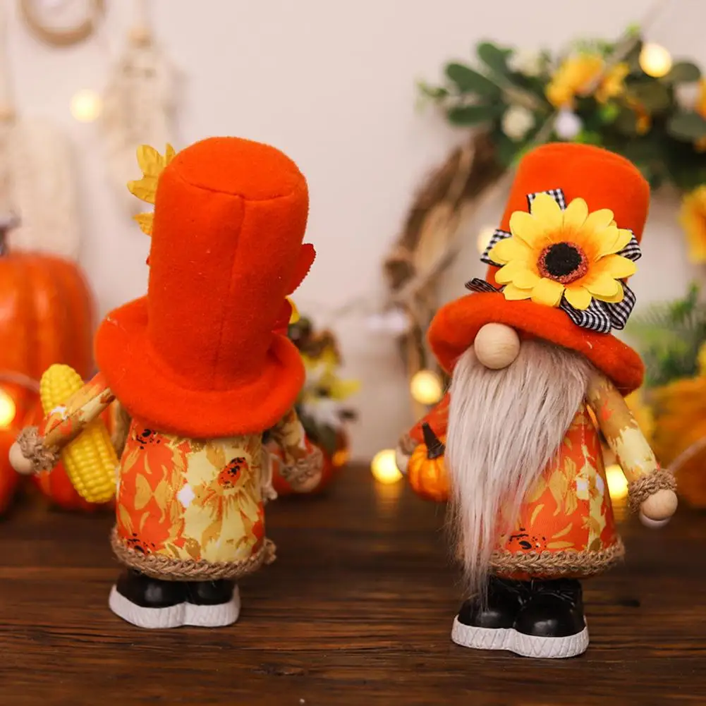 

Gnome Table Decoration Good Luck Gnome Ornament Colorful Faceless Dwarf Dolls Harvest Season Decorations for Home Farmhouse