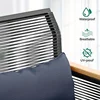Patio Loveseat Wicker Outdoor Furniture All Weather Rattan Conversation Loveseat 3