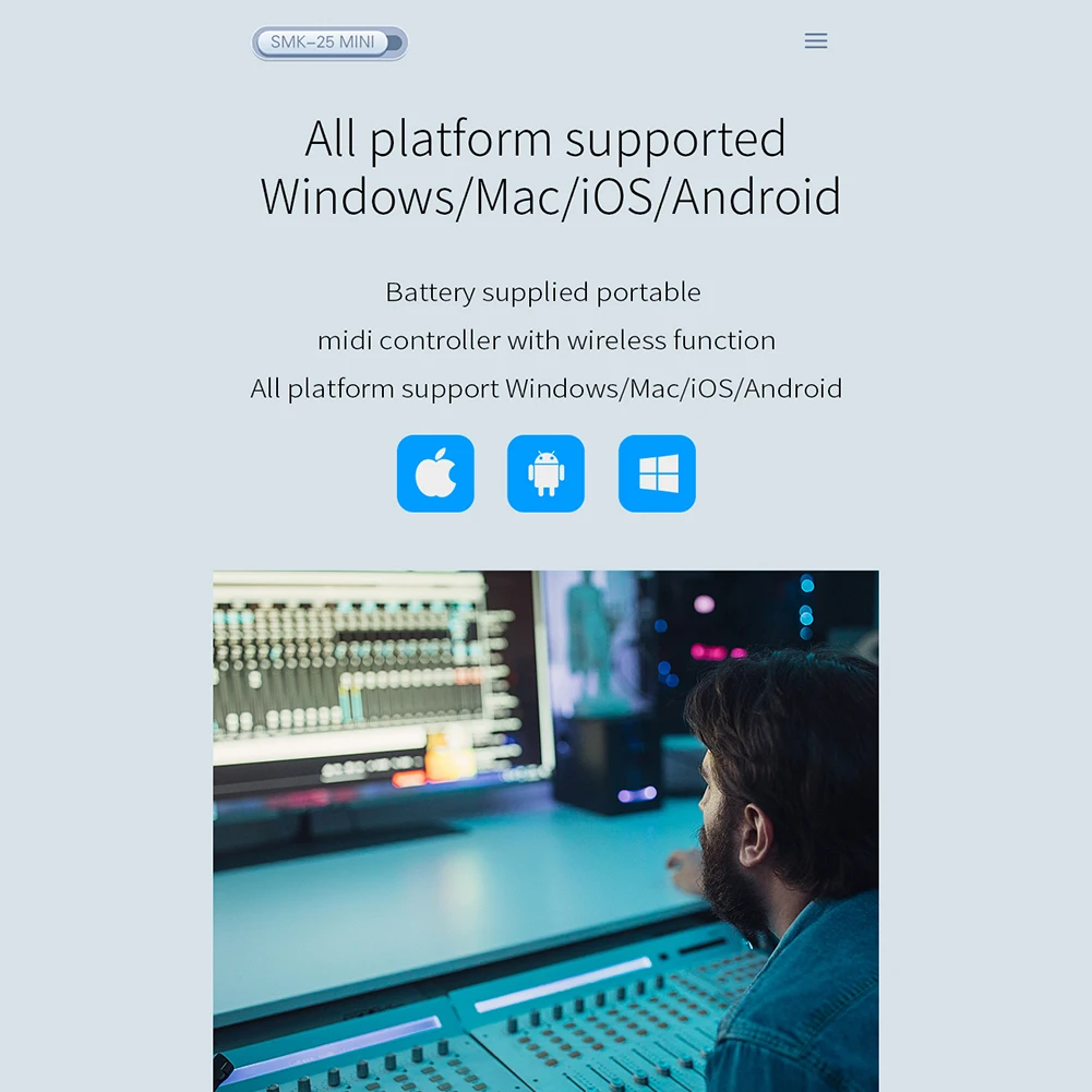 YOUZI 미니 휴대용 충전식 USB MIDI 키보드, 스마트 코드, 체중계 모드, 스튜디오 녹음용 아르페지에이터, 25 키