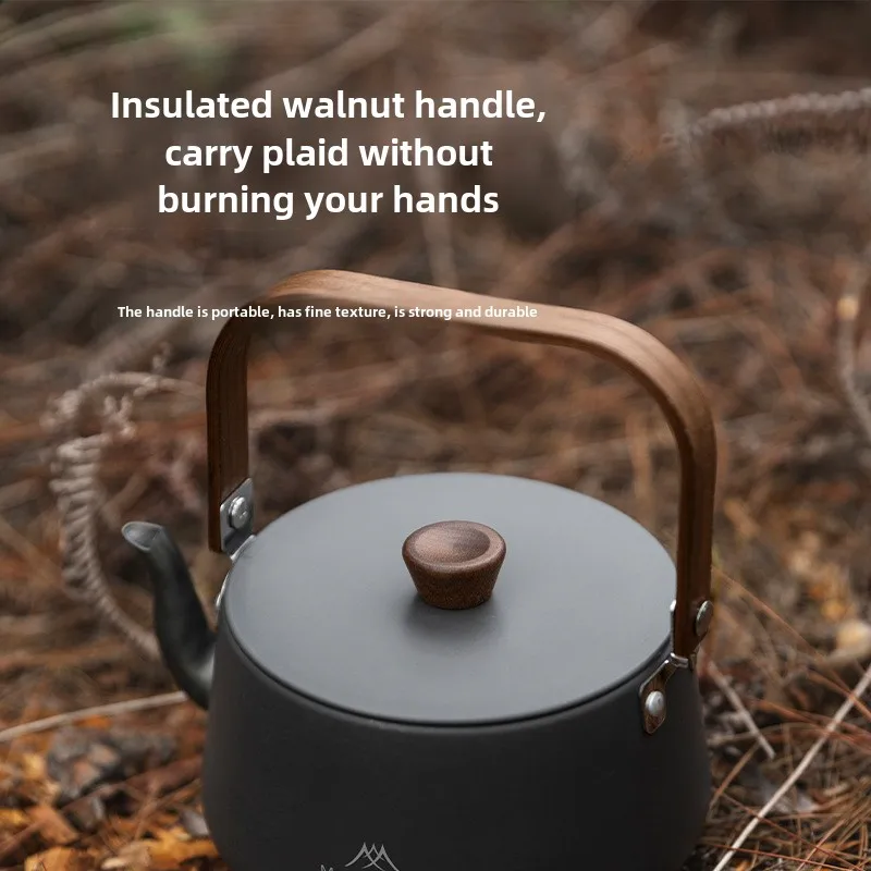 MOUNTAINHIKER Camping Travel Kettle Portable Teapot, Lightweight Aluminum Alloy 1.1L Outdoor Picnic Coffee Pot - Image 3