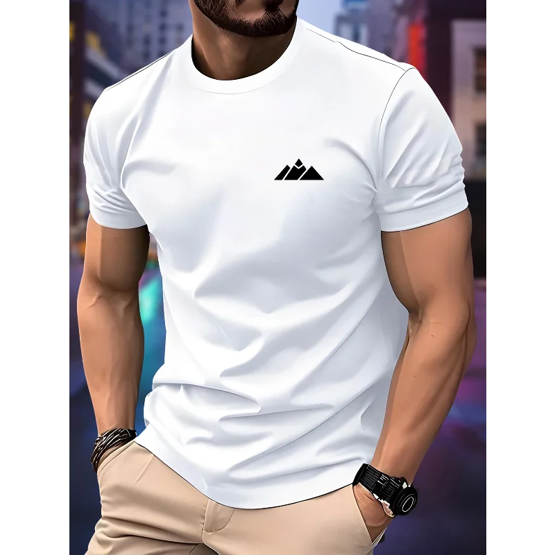 Nuova maglietta sportiva da jogging da uomo - T-shirt stile primavera/estate con stampa di lettere e maniche corte - T-shirt sportiva traspirante per il fitness