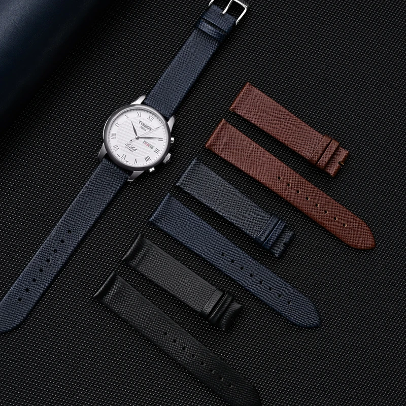 Premium Genuine Cowhide Leather Watch Band - Elegant Universal Strap