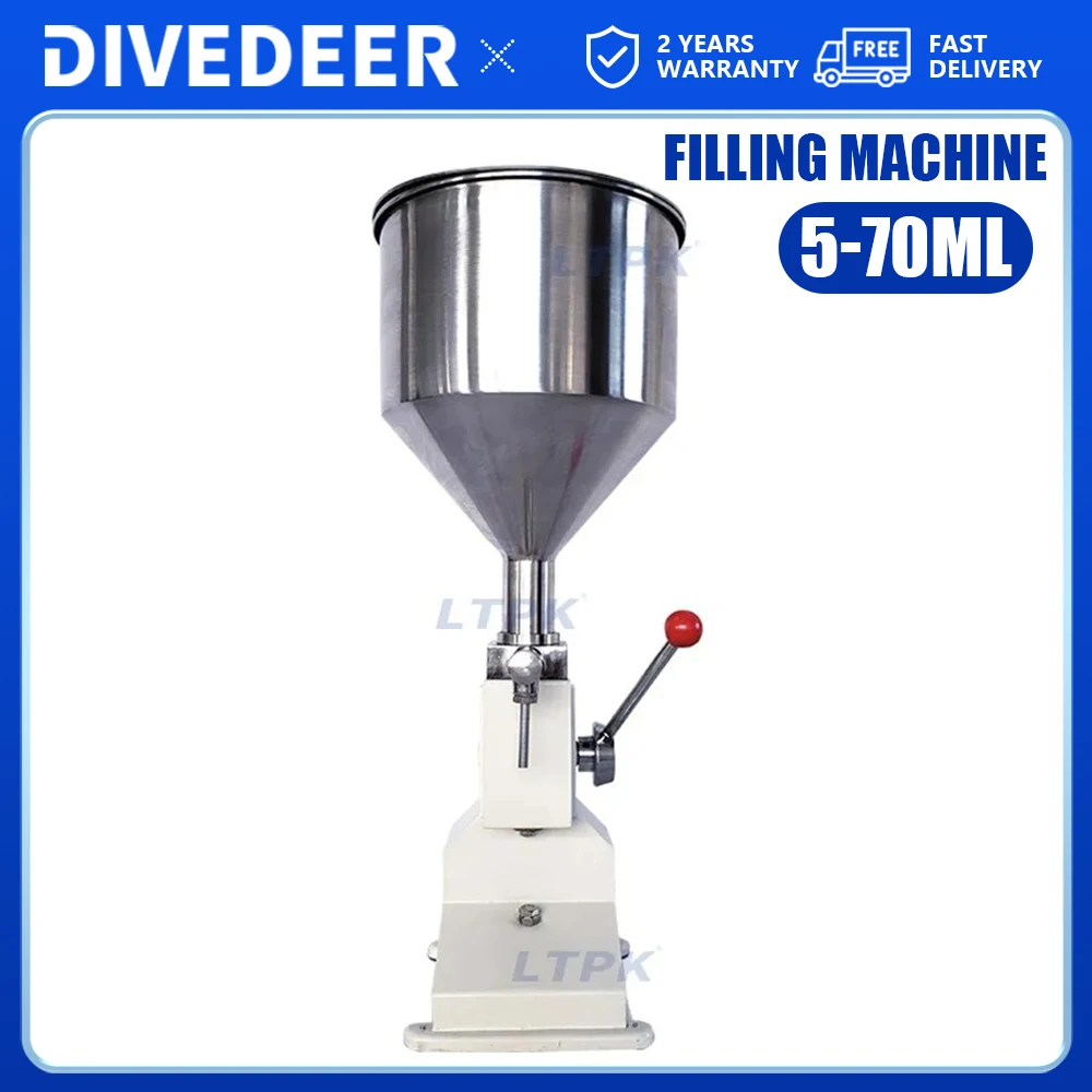 DIVEDEER A03 Paste Liquid Dual-purpose Filling Machine Small Hand Pressure Quantitative Filling Machine Paste