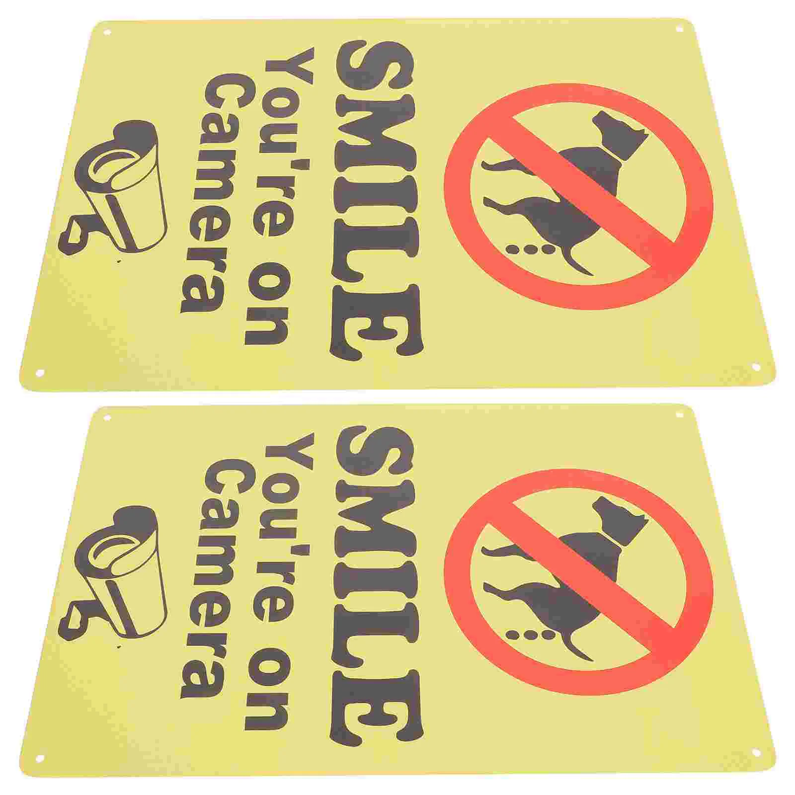 

2 Pcs Park Warm Tip Sign Warning Please Shut The Gate Signs Dog Tips Iron Walking