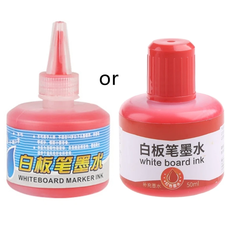 리필 잉크 화이트보드 마커 펜, 학교 사무용품, 1 병, 50ml, 블랙, 레드, 블루, 3 색