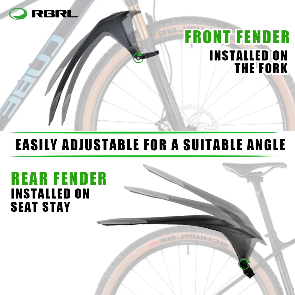 Bicycle Fender Wings Mud Flaps Quick Release 24 to 29 Inch Bicycle fender