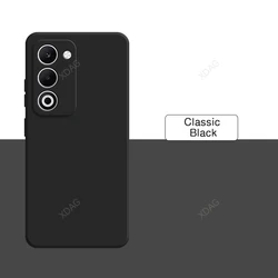 Soft Candy Pure Color Liquid Silicone Phone Case with Internal Flocking Back Cover - OPPO A5 4G (Classic Black)