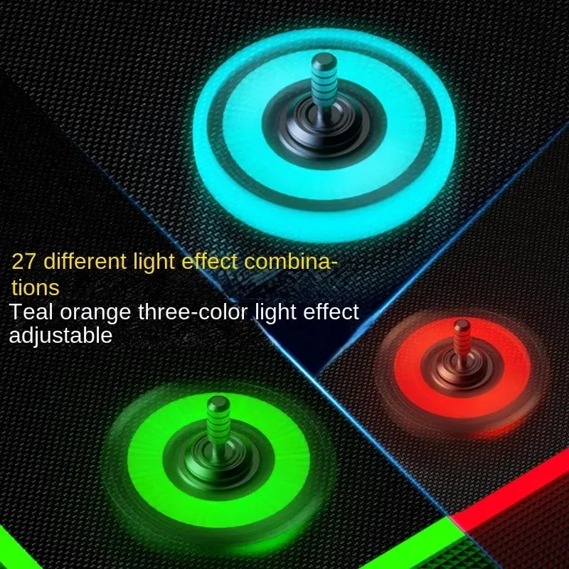 Girador de mão de metal luminoso para mesa, brinquedo criativo antiestresse para alívio do TDAH, ideal para homens, adultos e crianças._voghion.com