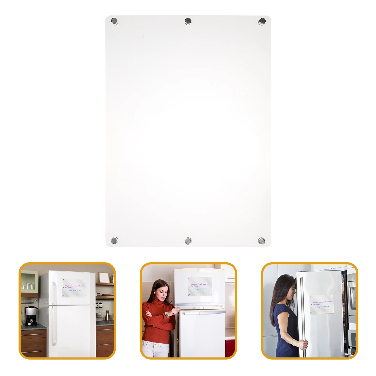 Board Fridge Dry Erase Acrylic Calendar Planner Whiteboard Refrigerator Blank Message Clear Weekly Planning Reminder Boards