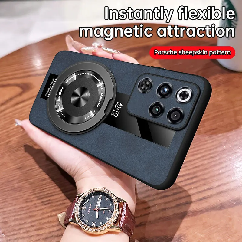 Leather 360° Spin Stand Anti-Fall Case