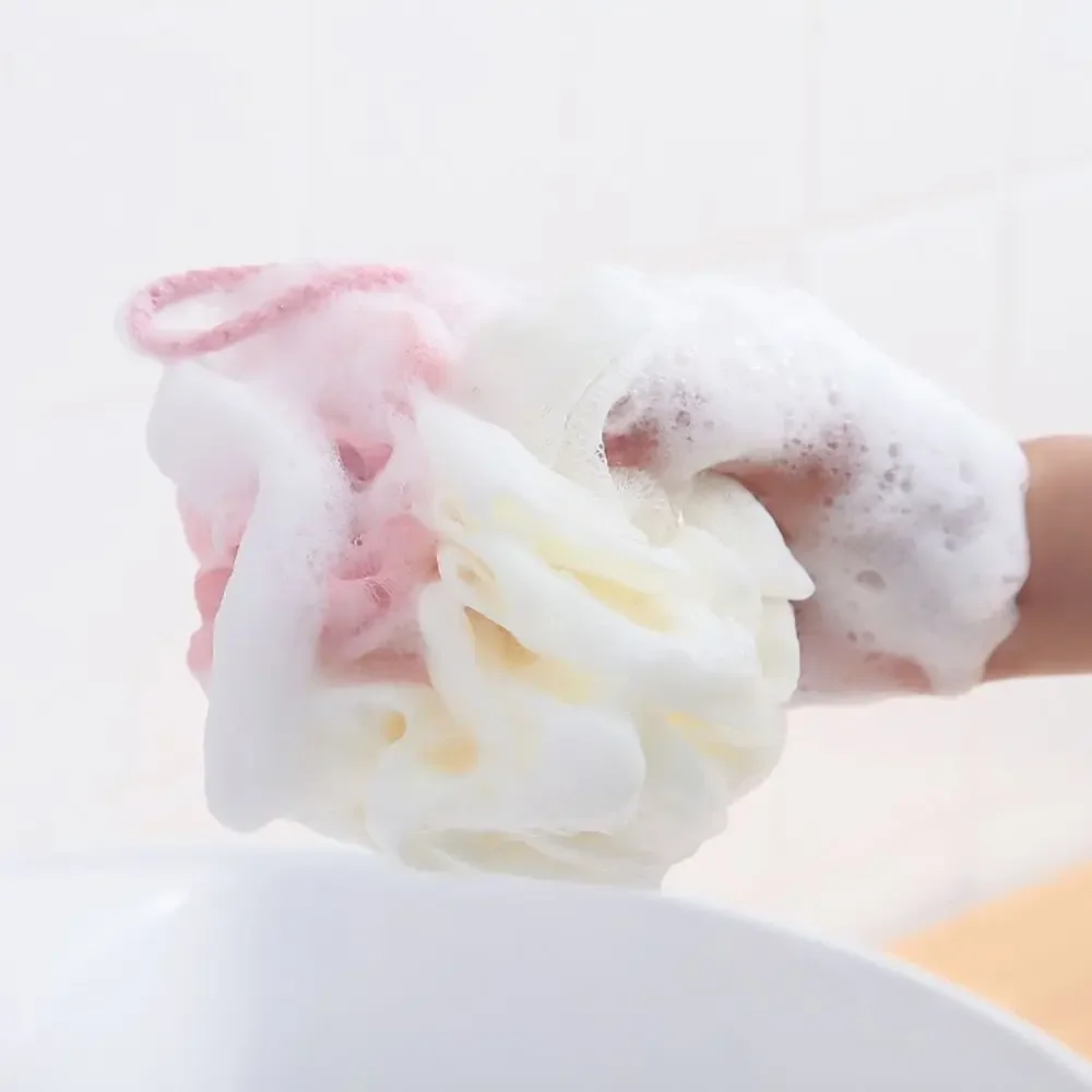 Soft Shower Mesh Foaming Sponge Bath Bubble Ball Body Skin Scrub Exfoliating Scrubber Back Brush Bathroom Shower Accessories