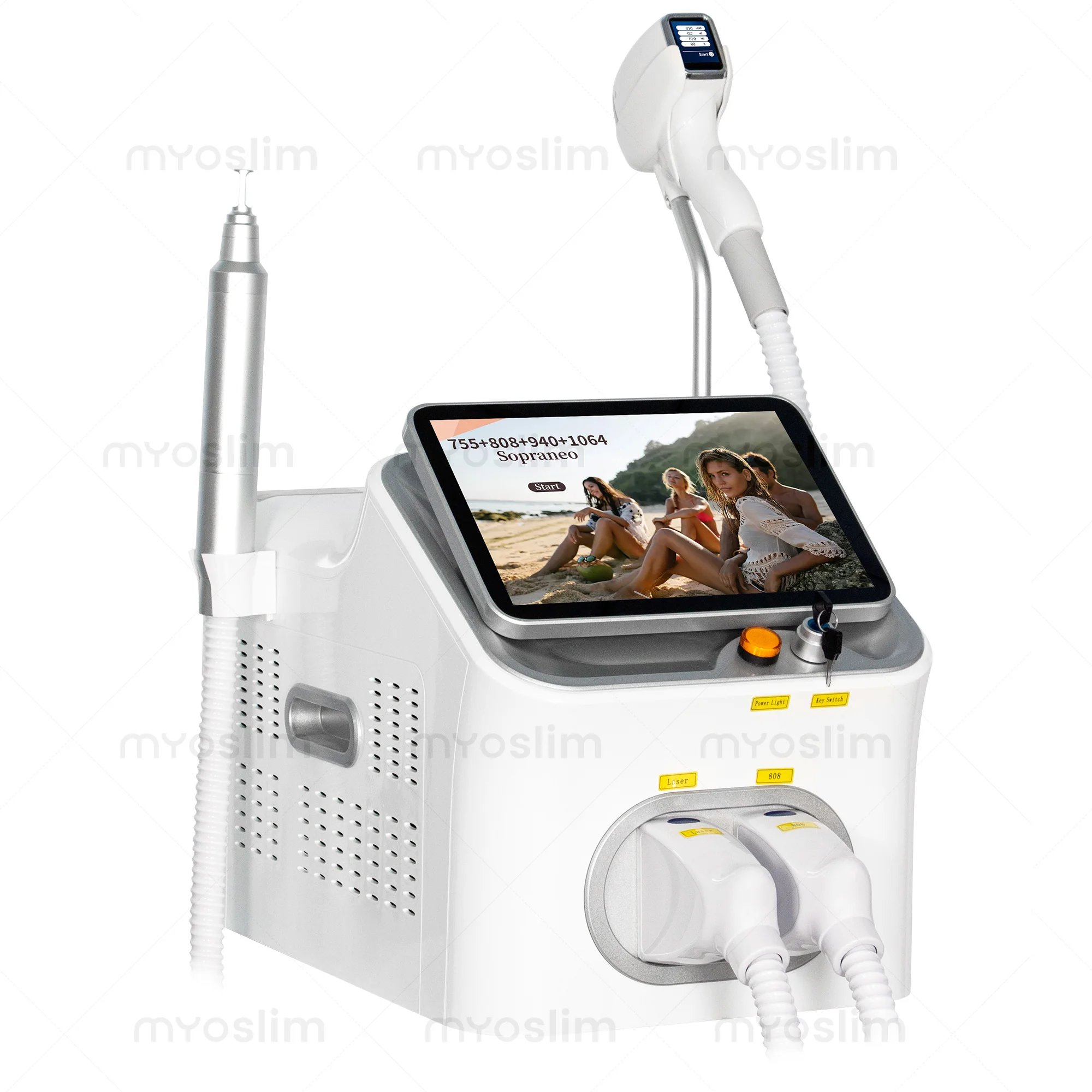 NEW 5000W FAC 10 Bars 2IN1 Diode Laser Picosecond Machine Ice Painless Hair Removal Tattoo Pigment Scar Removal 4 Waves 808NM 2